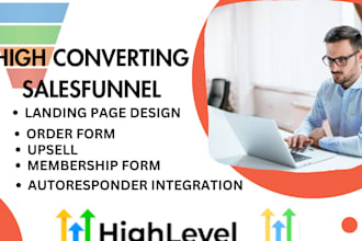 setup gohighlevel landing page gohighlevel sales funnel