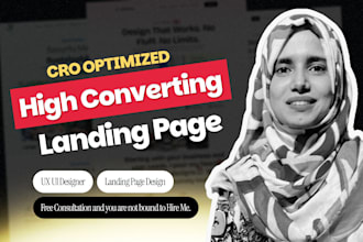 design a high converting figma landing page and  cro strategy