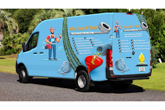 do new unique and professional vehicle design van, car, any design for you