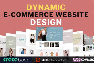 do dynamic ecommerce website using woocommerce crocoblock store website