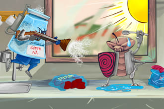 design 2d game concept art background and environment