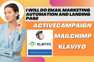 do activecampaign, klaviyo email marketing automation, mailchimp landing page