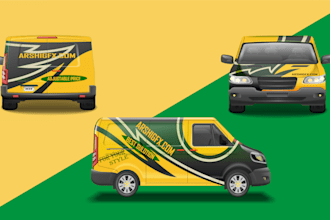 design a modern van wrap, truck wrap and vehicle warp designs