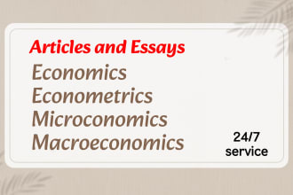 help you in microeconomics and macroeconomics essays and articles