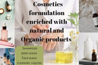 develop advanced formulation for cosmetic products organically