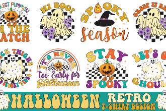 create trendy halloween t shirt design for you, pod etsy, merch and etc