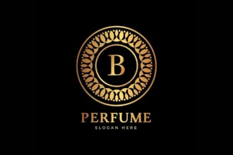 do perfume logo for your brand, cosmetic perfume brand