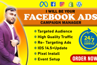 be facebook ads campaign manager, run instagram ads for leads and sales