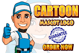 design your professional cartoon mascot logo