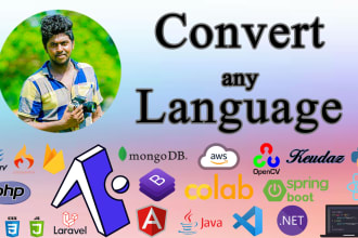 your any source code convert into react node PHP android flutter java