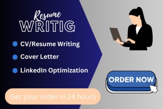 provide my services as professional CV maker and linkedin optimizer