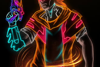 draw perfect neon artworks