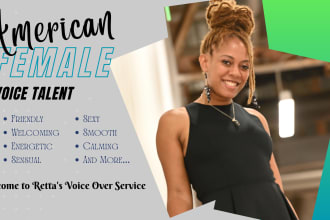 record a professional black female voiceover for ads, narration, and more