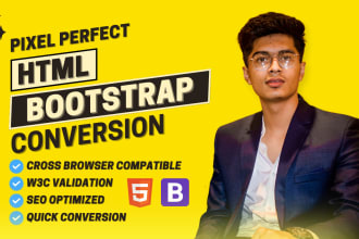 design HTML CSS javascript website, convert figma to HTML, PSD to HTML bootstrap