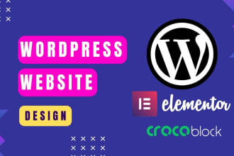develop responsive wordpress website with elementor and crocoblock