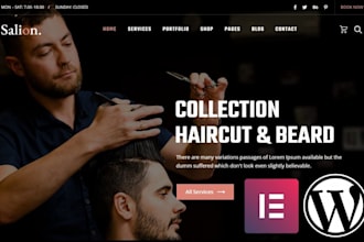 design barbershop shop website