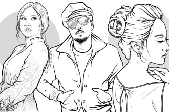 draw digital sketch your portrait