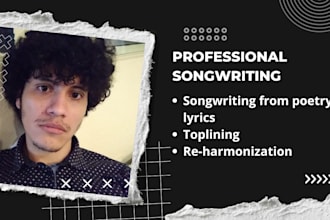 be your professional songwriter and topliner