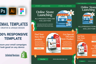 do professional email marketing, shopify marketing,  newsletter template design