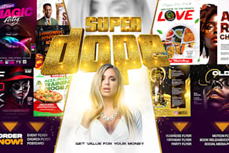 design amazing event flyer, party flyer, motion flyer design