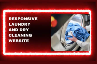 design responsive laundry, dry cleaning service ,logistic ,construction website