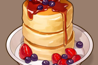 do food illustration for your game items