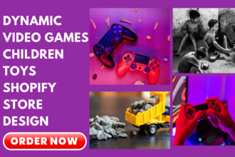design dynamic video games shopify store toys and games store droshipping store