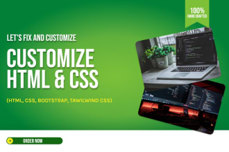 fix bugs repair redesign HTML CSS tailwind bootstrap js responsive website