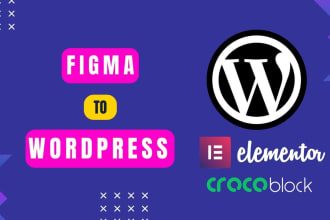 convert figma to wordpress or xd psd to wordpress elementor