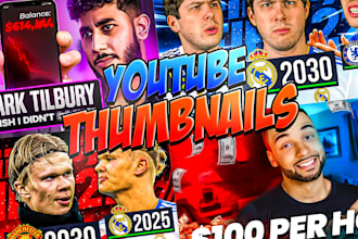 design viral clickbait crypto sports vlog youtube thumbnail