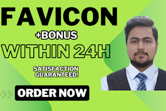design modern favicon with bonus for you in 24h