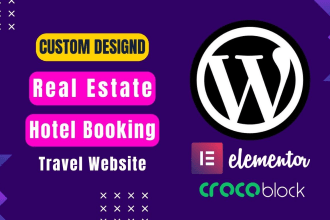create hotel booking, travel, real estate website using elementor and crocoblock