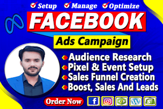 be your facebook ads campaign manager for sales and leads, run fb ads
