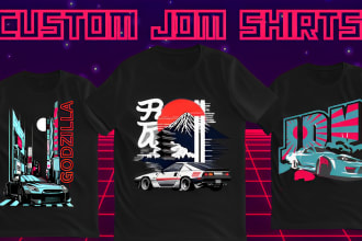 create custom jdm car vector illustration for streetwear t shirts