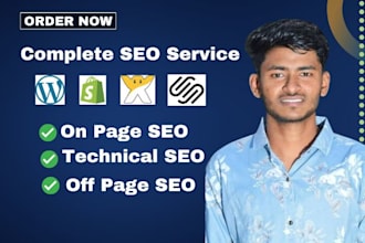 complete SEO services for wordpress, shopify, wix, squarespace