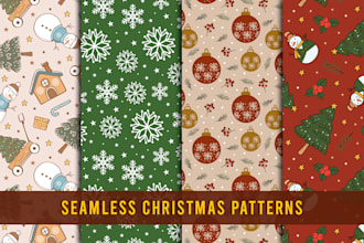 design the seasonal, festive, holiday patterns