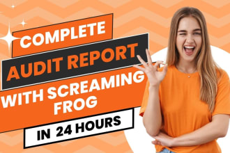 do full screaming frog website technical SEO audit report in 24hrs