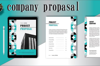 design company proposal, newsletter proposal, and vending proposal design