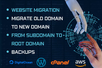 transfer your website to a new hosting or a domain