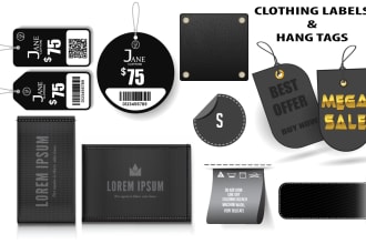 do clothing label, hang tag and clothing tag design