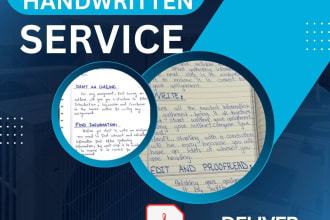 write handwritten notes service deliver PDF copies