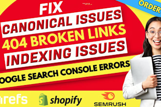 404,301,broken links and canonical issues of any website