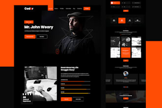 create a responsive personal portfolio website business website or blog website