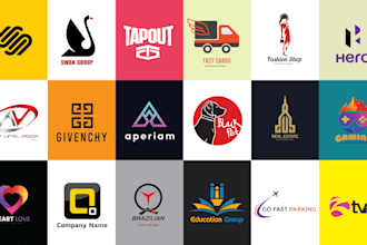 design flat minimalistic business logo and luxury brand identity