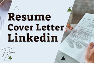 write and upgrade your resume, cv, cover letter and linkedin