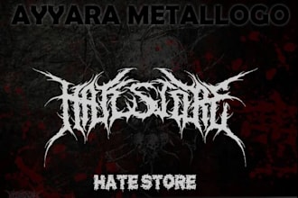 design grind, deathcore, death, heavy, and black metal logo