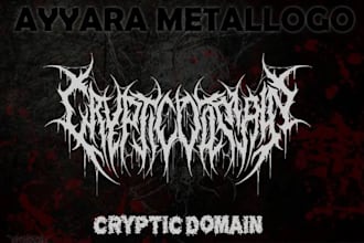 draw a detailed, brutal metal band logo