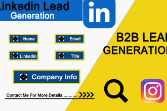 do b2b lead generation and find valid emails from linkedin