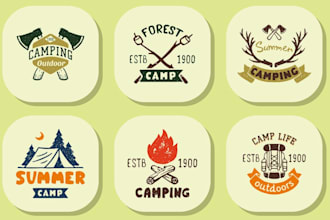 provide a travel outdoor, nature, camp logo in 1 day