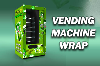 design atm machine and vending machine wrap design for you